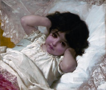 エミール・ムニエ Painting - マリー・ルイーズの肖像 アカデミック・リアリズムの少女 エミール・ムニエ